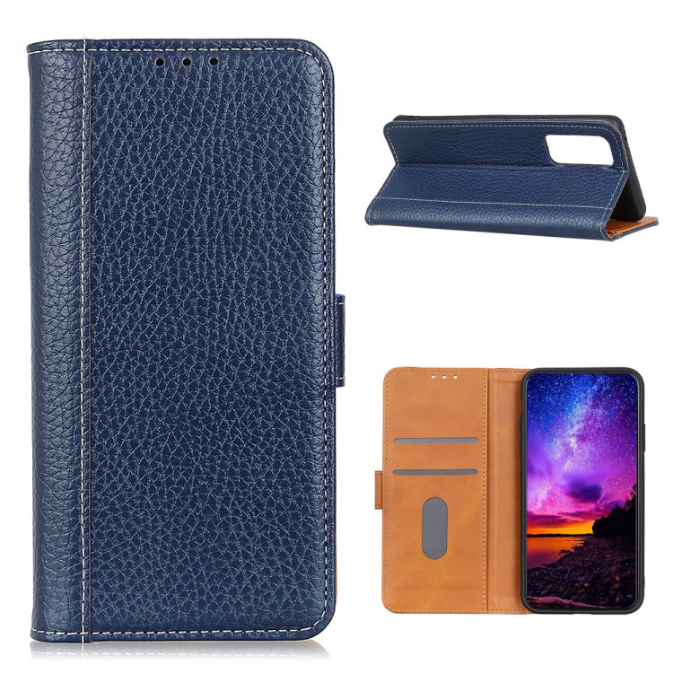 Case Huawei P40 #เคสฝาพับหนังแยกผิวลิ้นจี่ แถบปิดแม่เหล็ก