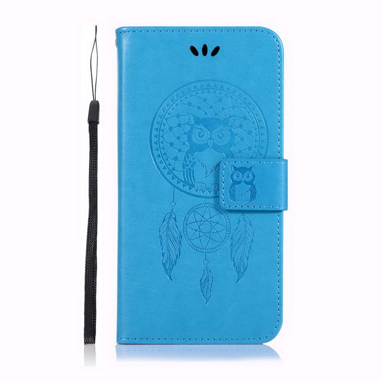 Case Huawei Y7a #เคสฝาพับแบบกระเป๋าสตางค์ฝาพับหนัง PU ลายนกฮูก Imprint Owl Dream Catcher PU Leather