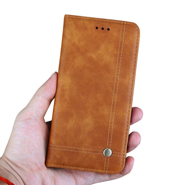 Case Huawei Nova 5T #เคสฝาพับหนัง PU Crazy Horse Texture Retro Leather Auto-absorbed Wallet คุณภาพดี