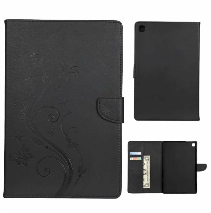 เคส Samsung Galaxy Tab A 10.1 (2019) SM-T510 SM-T515 #เคสฝาพับแบบกระเป๋าสตางค์ลายผีเสื้อลายดอกไม้