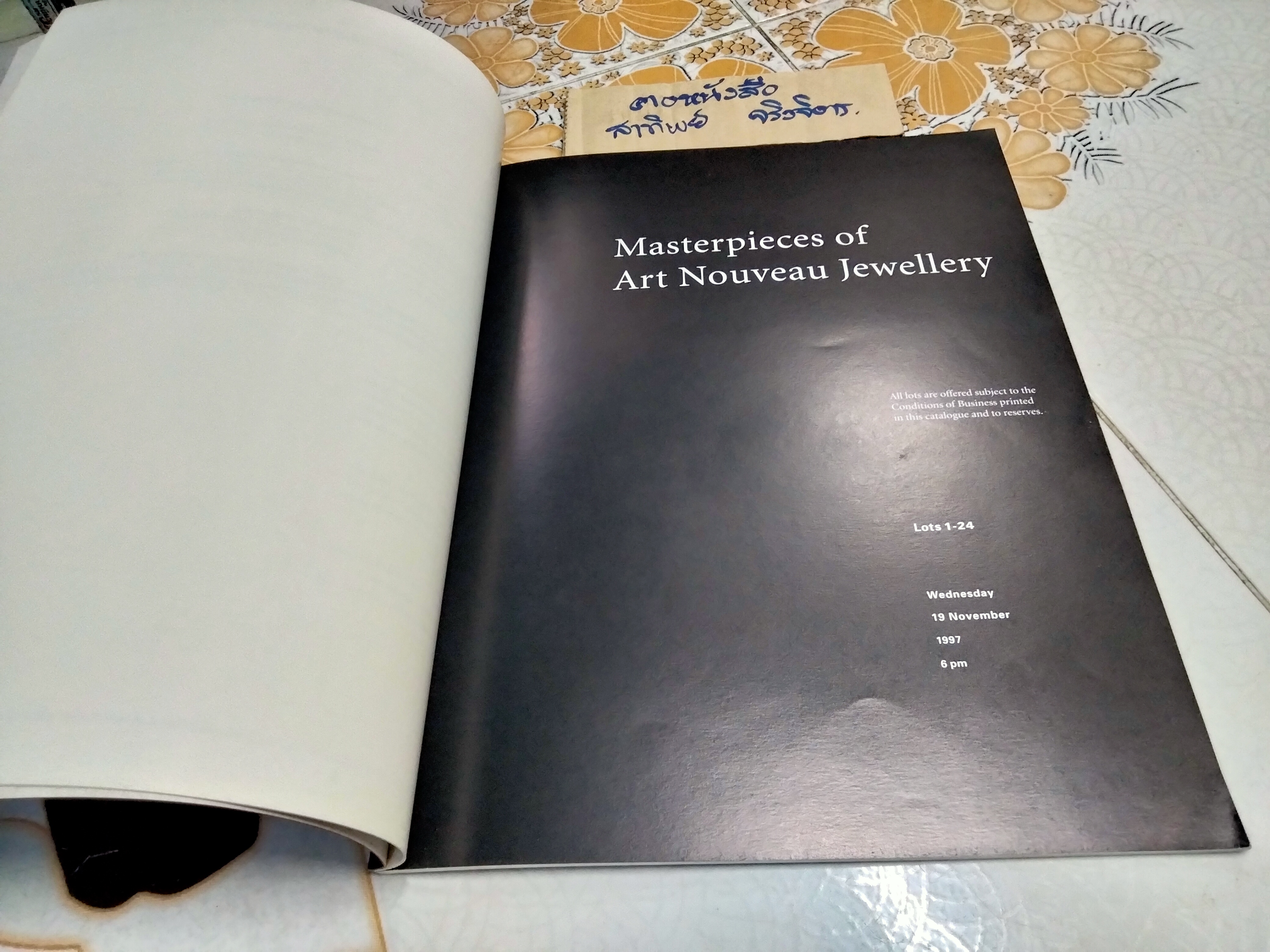 MASTERPIECES OF ART NOUVEAU JEWELERY SOTHEBY'S GENEVA 19 NOVEMBER 1997