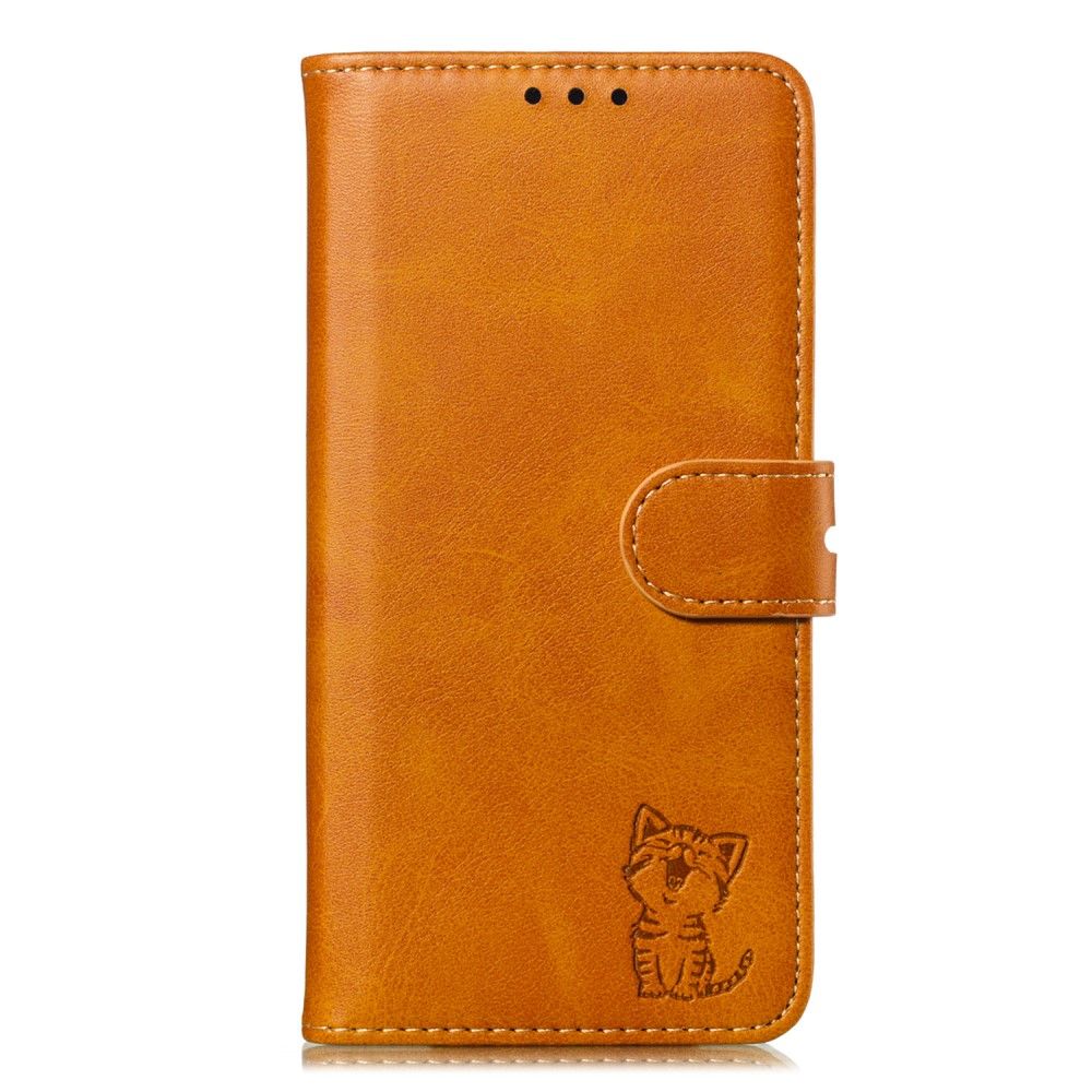 เคส Samsung Galaxy Note 20 / Note 20 5G #เคสฝาพับหนัง PU ลายแมว Imprinted Cat Pattern Leather Wallet