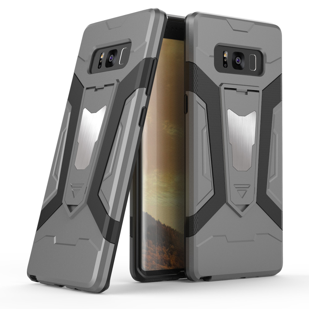 เคส Samsung Galaxy Note 8 #เคสฝาหลังแบบไฮบริด PC + TPU มีขาตั้งในตัว สีสันสวยงามทันสมัย