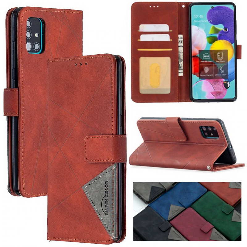 เคส Samsung Galaxy Note 20 / Note 20 5G #เคสฝาพับหนัง PU มีช่องเสียบ ID บัตรอื่นๆในตัว Geometric Pattern Leather Card Holder Protective