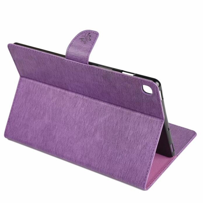 เคส Samsung Galaxy Tab A 10.1 (2019) SM-T510 SM-T515 #เคสฝาพับแบบกระเป๋าสตางค์ลายผีเสื้อลายดอกไม้