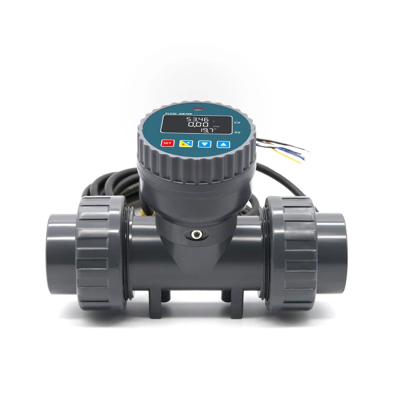 RS485 ดิจิตอลจอแสดงผล Flow Meter UPVC Water