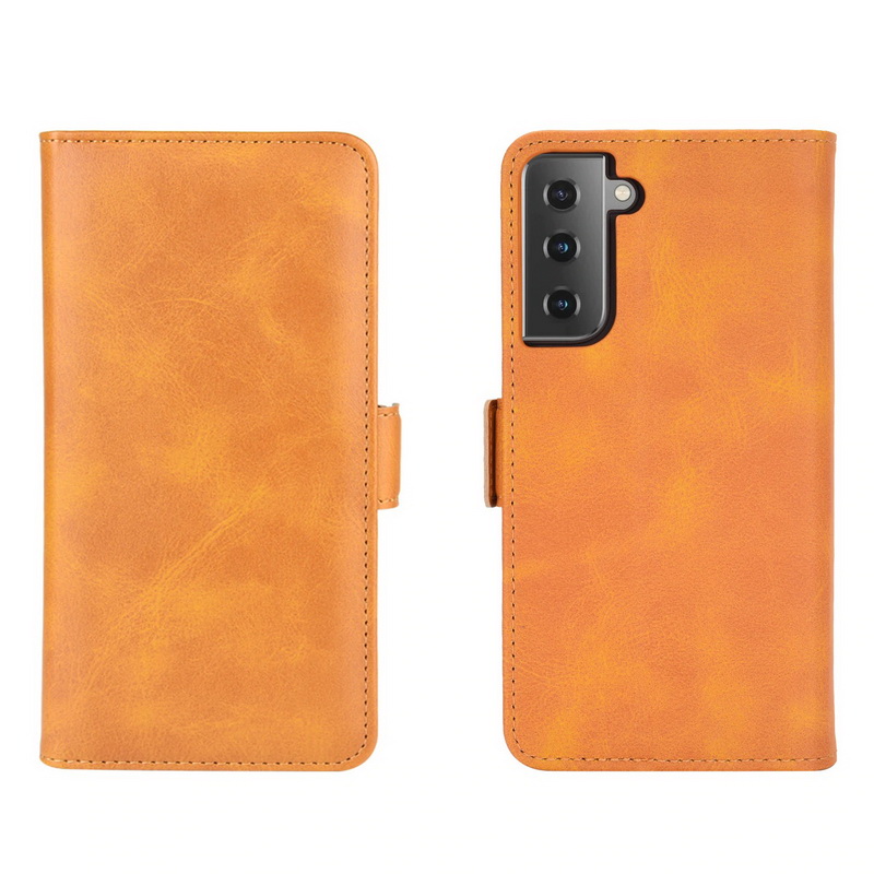 เคส Samsung Galaxy S21+ #เคสฝาพับหนัง PU มีแถบปิดแม่เหล็กสไตล์กระเป๋าสตางค์