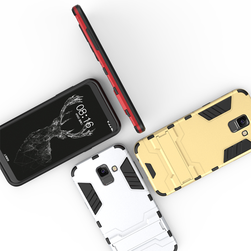 Case Samsung Galaxy A6 (2018) #เคสฝาหลังพลาสติก ไฮบริด TPU + Kickstand