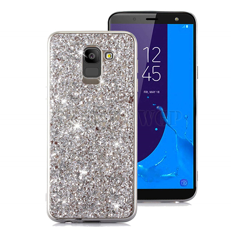 Case Samsung Galaxy A8 Plus (2018) #เคสฝาหลัง Glittering Sequins Electroplating ประกายระยิบระยับสวยงาม