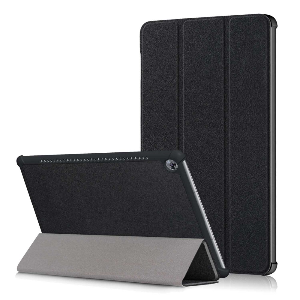 Case Huawei MediaPad M5 Pro 10.8 นิ้ว #เคสฝาพับหนัง PU แบบพับ 3 พับ Tri-fold Stand Flip Leather Case