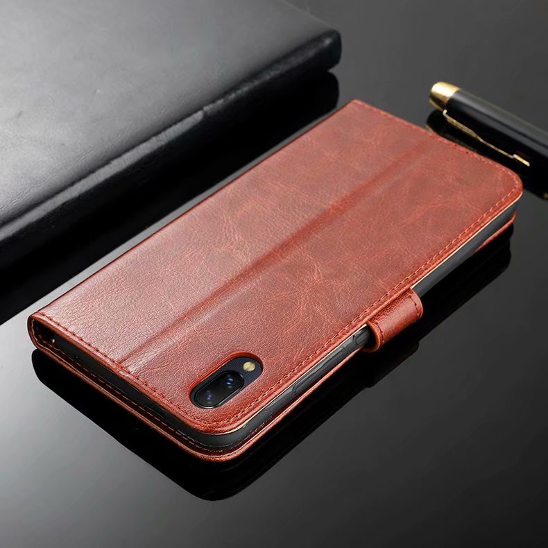 Case vivo V11 / V11 Pro #เคสฝาพับแบบกระเป๋าสตางค์หนัง PU ผิวหนังม้า Crazy Horse