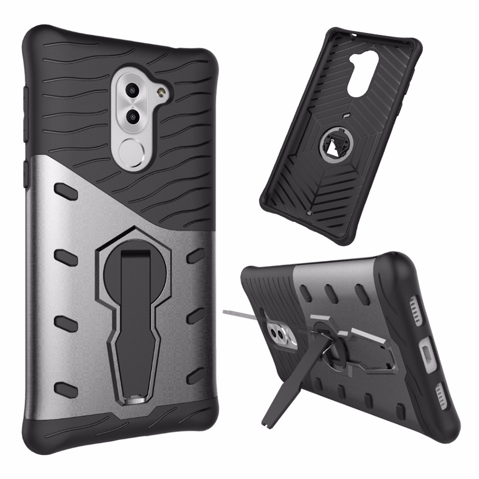 เคสฝาหลัง Armor Kickstand PC TPU Hybrid Case มีขาตั้ง #Case Huawei GR5 2017