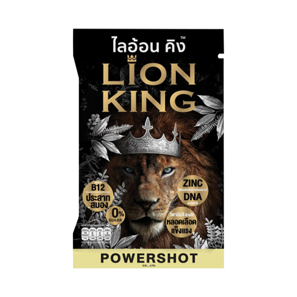 [แบบซอง] Powershot Lion Kings Mixed Fruit Powder พาวเวอร์ชอต ไลอ้อน คิงส์ รสมิกซ์ฟรุต 3 กรัม 1 ซอง