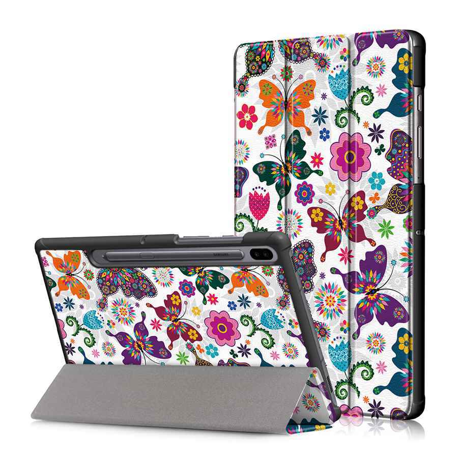 Case Samsung Galaxy Tab S6 T860 T865 #เคสฝาพับ 3 พับพิมพ์ลาย Pattern Printing PU Leather Tri-fold Stand