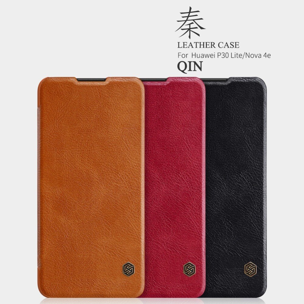 Case Huawei P30 Lite #เคสฝาพับ NILLKIN แท้รุ่น Qin Series Card Slot คุณภาพดีราคาเบาๆสบายกระเป๋า