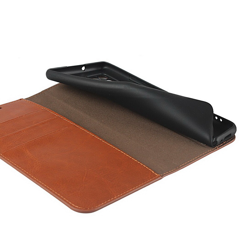 Case Samsung Galaxy A42 5G #เคสฝาพับแบบกระเป๋าสตางค์คุณภาพดี Crazy Horse Genuine Leather Cover
