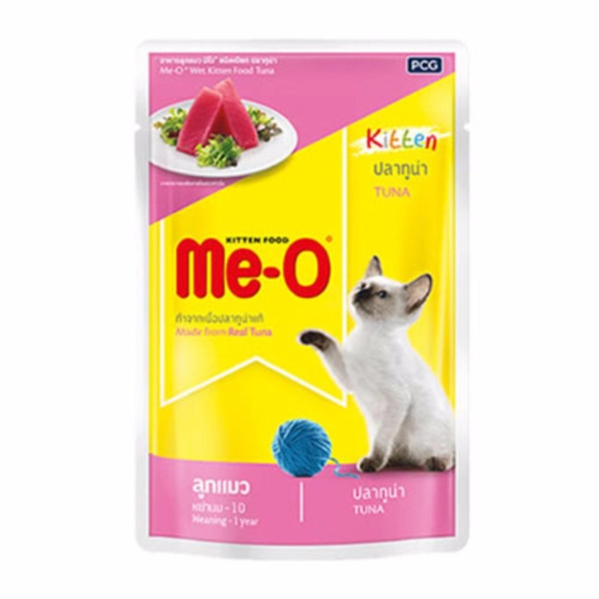 Me-O(มีโอ) เปียกซองลูกแมวทูน่า 80g