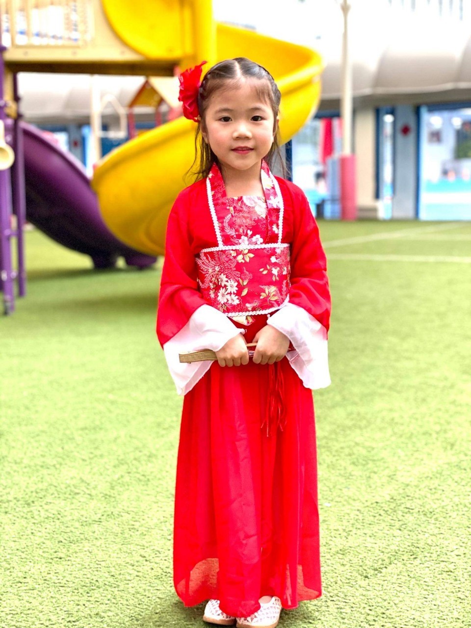 ชุดเด็กหญิง จีนโบราณสีแดง