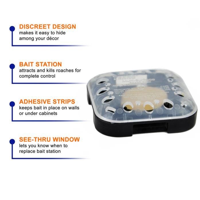 TERRO® T500 Multi Surface Roach Baits 6 Bait Stations + Adhesive Strips ผลิตภัณฑ์กำจัดแมลงสาบ