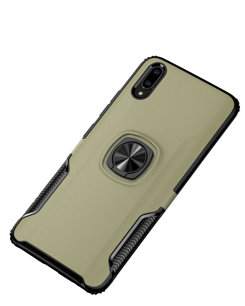 Case vivo V11 / V11 Pro #เคสฝาหลังหนังPU ANGIBABE TPU + PC Hybrid มีแหวนสวมนิ้วติดแม่เหล็ก