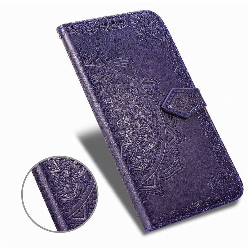 Case Xiaomi Mi Note 10 Lite #เคสฝาพับหนัง PU ผิวลายนูน Embossed Mandala Flower Leather Wallet