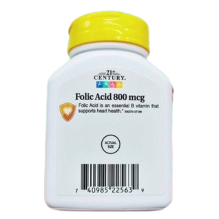 Century® Folic Acid 400 mcg 250 Tablets, 800 mcg 180 Tablets กรดโฟลิก