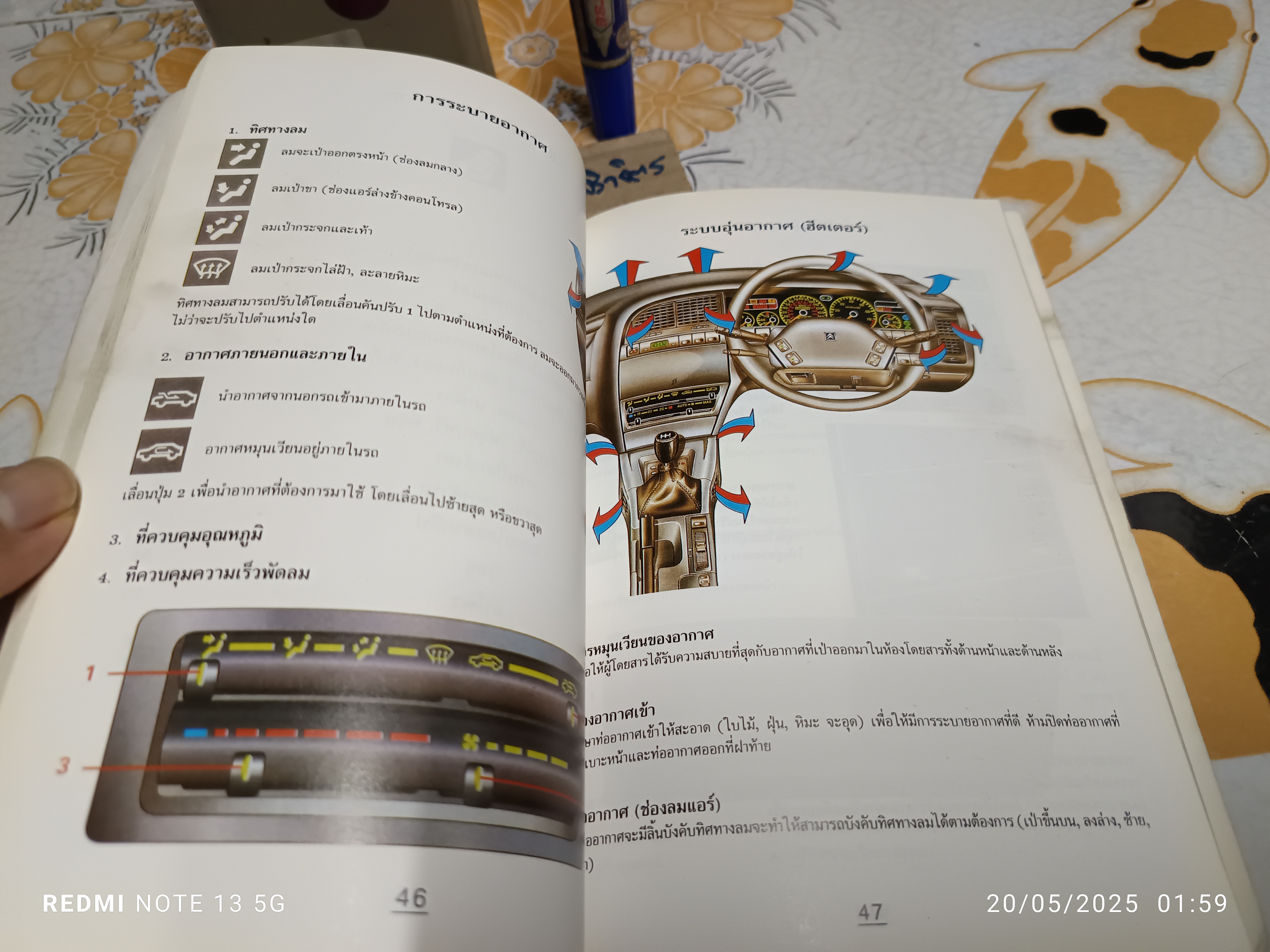 CITROEN XANTIA OWNER' S HANDBOOK ซองเทีย หนังสือคู่มือประจำรถ