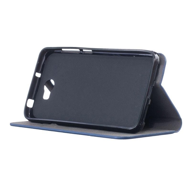 เคส Huawei Y5II #เคสฝาพับ การออกแบบสองสีที่มีผิวผ้าลินิน