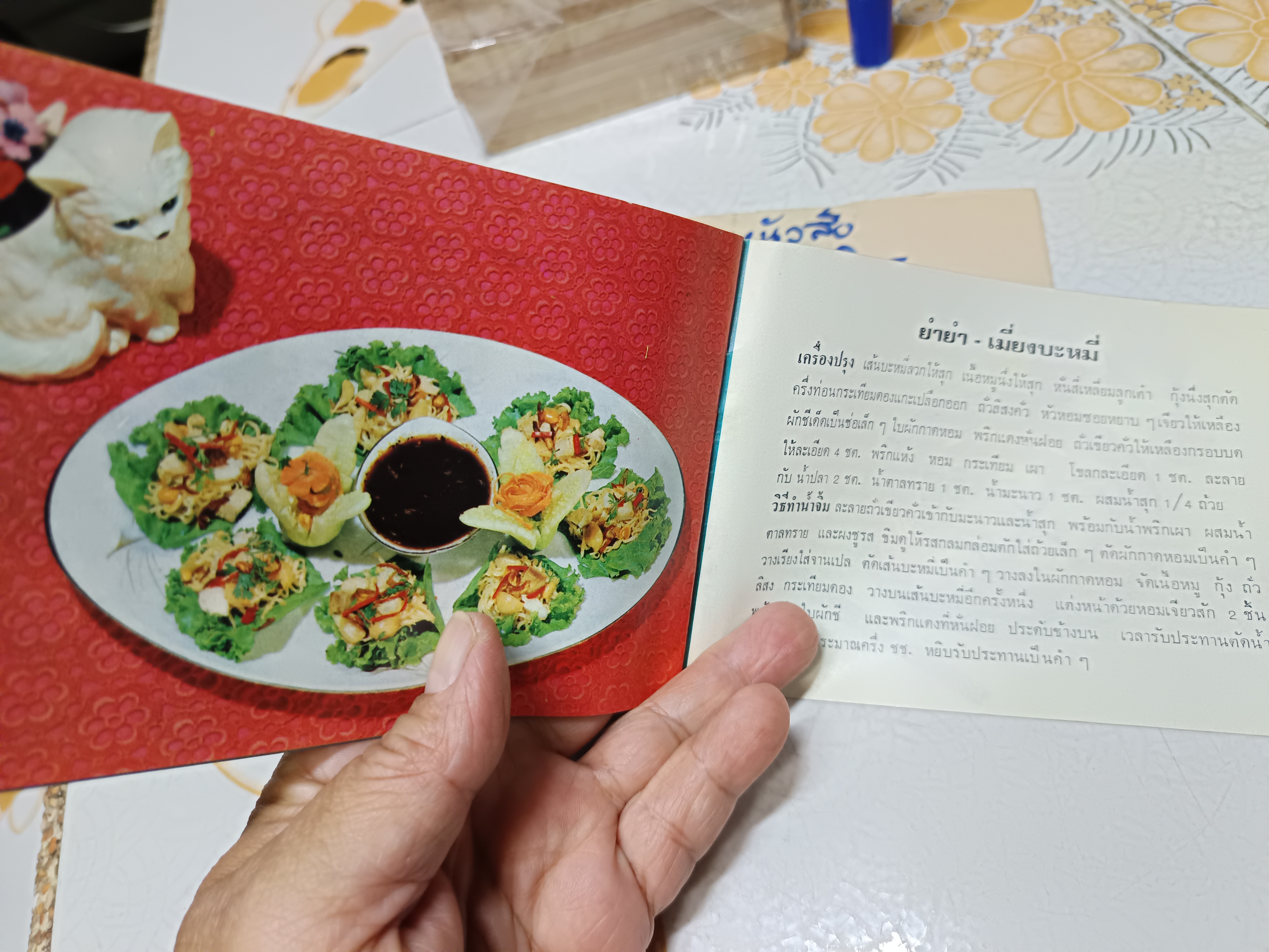 คู่มือ อายิโนะโมะโต๊ะ คู่มือ ยำยำ บะหมี่สำเร็จรูปรสไก่ #หนังสืออาหารเล่มเล็กแนวขวาง **สินค้าหมด**