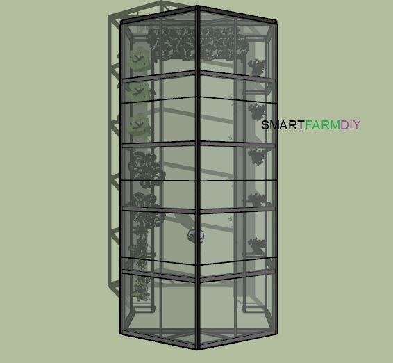 โรงเรือนไม้ด่าง คลุมสแลนหลังคา 5x10