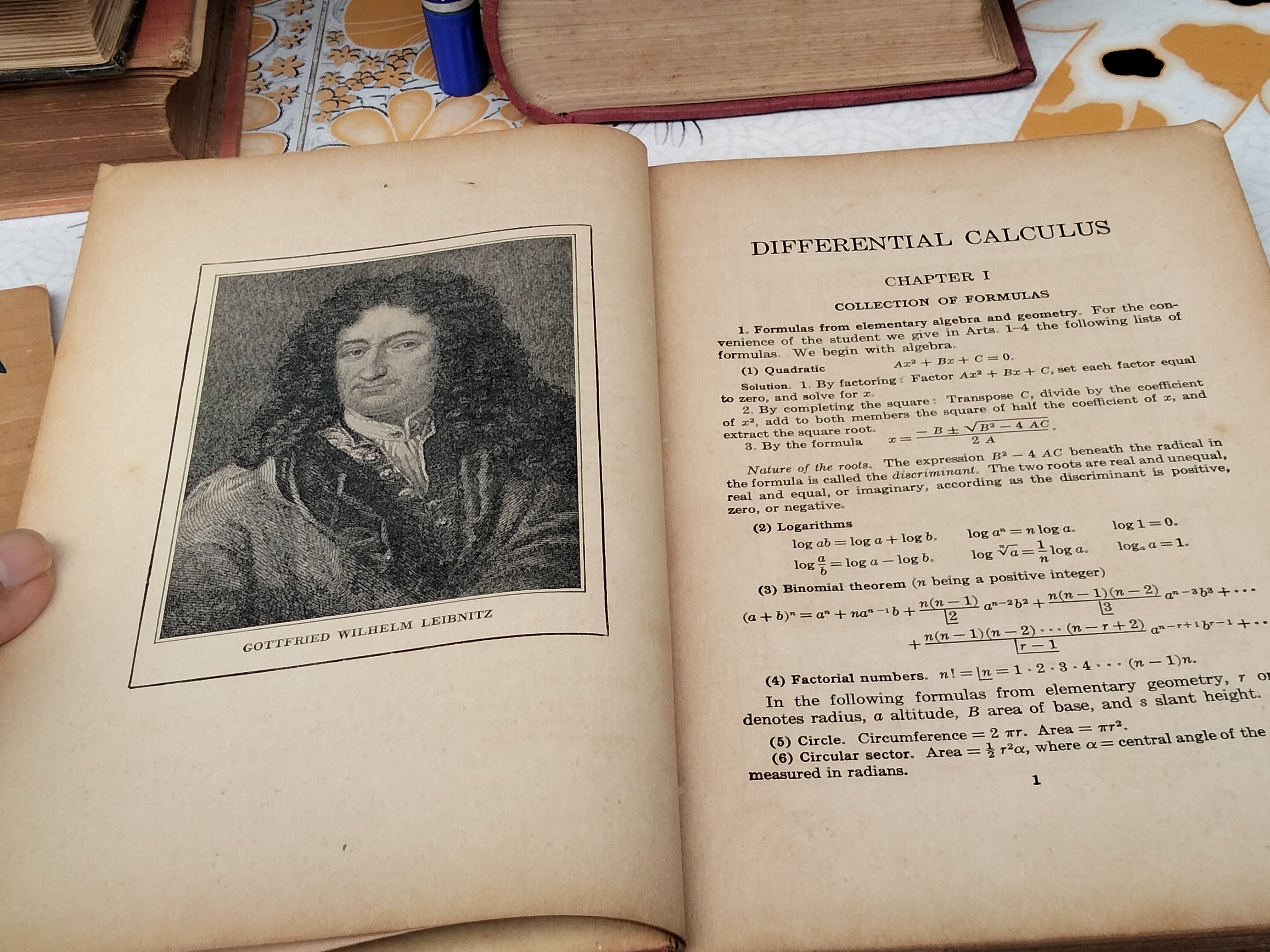 ELEMENTS OF THE DIFFERENTIAL AND INTEGRAL CALCULUS BY GRANVILLE - SMITH - LONGLEY