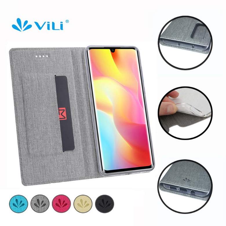 Case Xiaomi Mi Note 10 Lite #เคสแบบฝาพับหนัง PU VILI DMX Cross Texture Leather คุณภาพดี