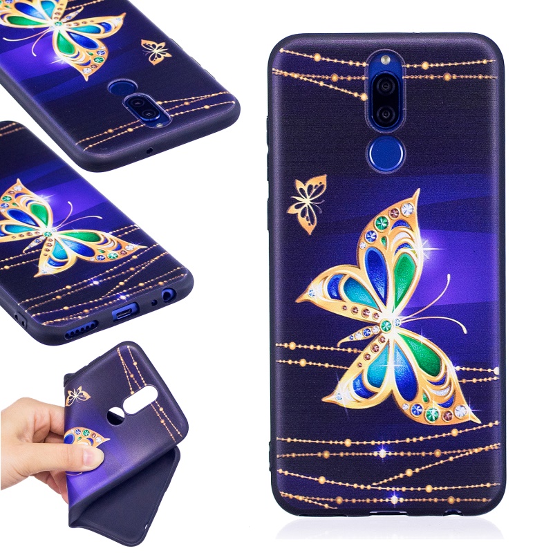 เคสHuawei nova 2i #เคสฝาหลังTPU นิ่มเนื้อสีดำรูปแบบการพิมพ์ลายน่ารักๆ
