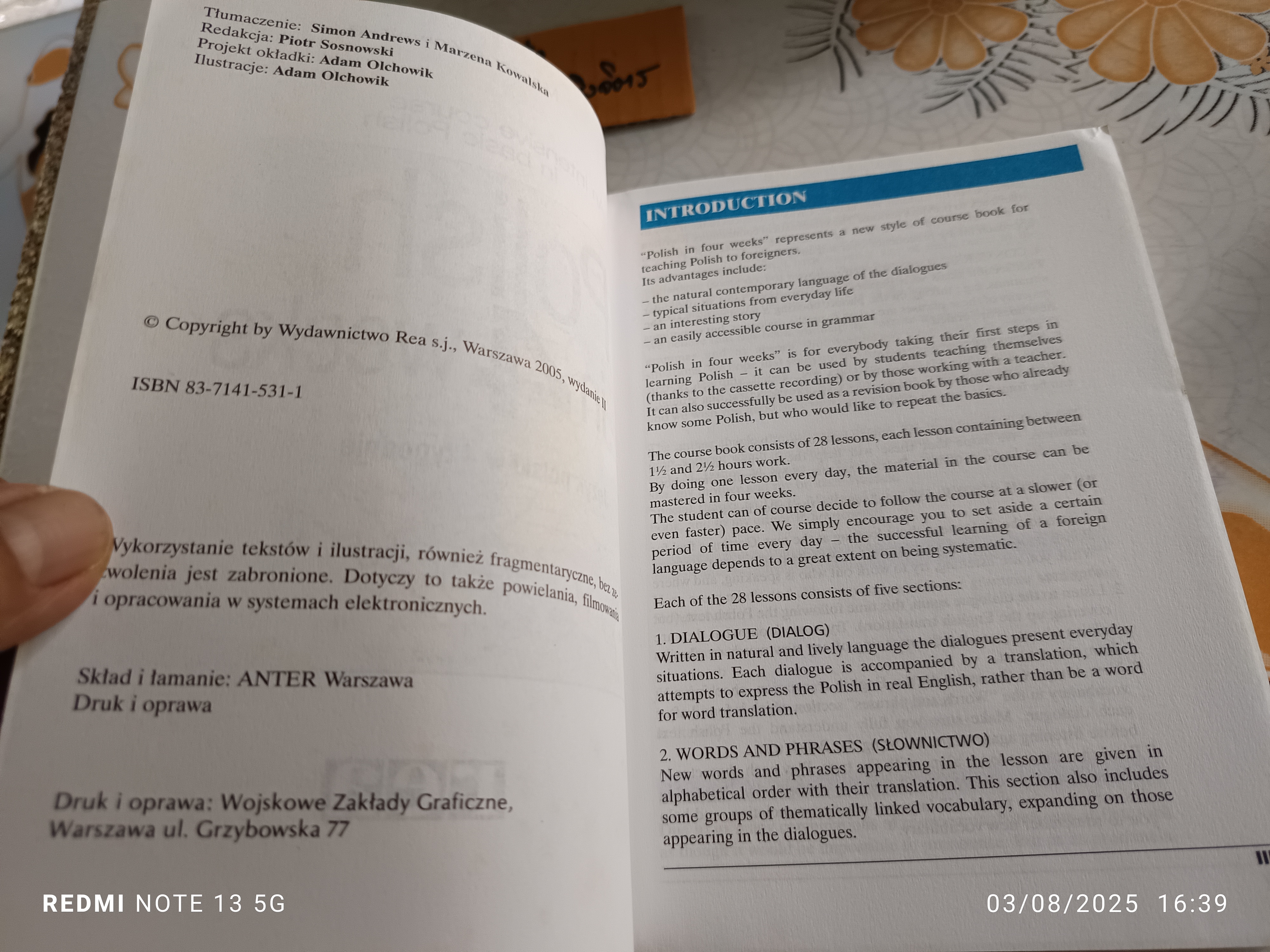 Polish in 4 weeks : an intensive course in basic Polish with CD (2 ภาษา Polish - English) เรียนภาษาโปแลนด์เร่งรัดภายใน 4 สัปดาห์ **สินค้าหมด**
