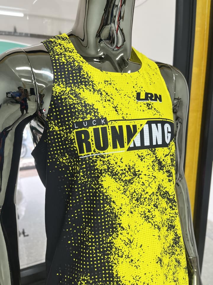 เสื้อวิ่งพิมพ์ลาย LRN เนื้อผ้า Micro square สำหรับวิ่งมาราธอน (MS08_1)