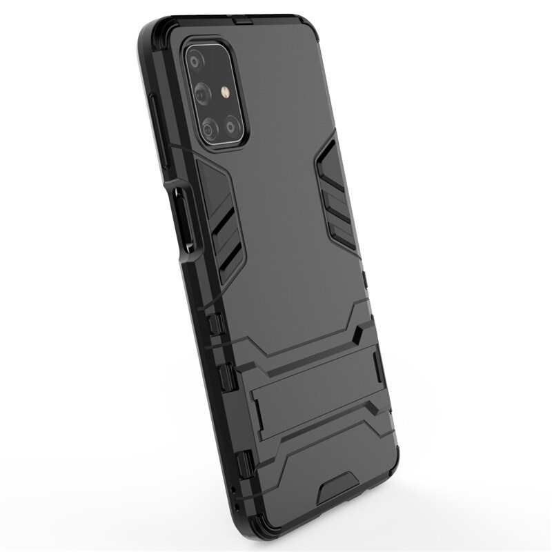 เคส Samsung Galaxy M51 #เคสฝาหลังพลาสติก ไฮบริด TPU + Kickstand
