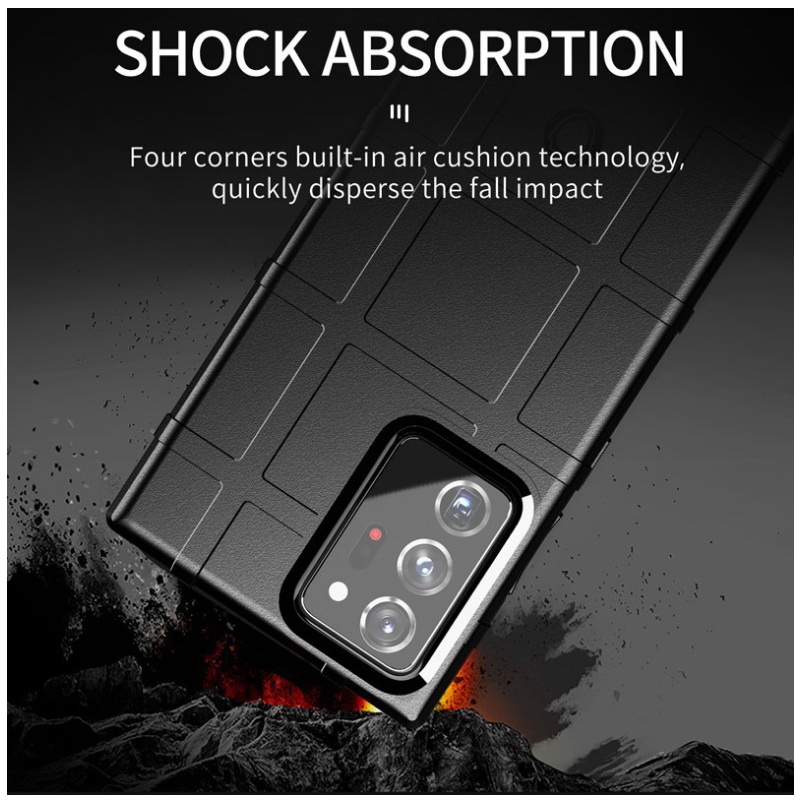 เคส Samsung Galaxy Note 20 Ultra / Note 20 Ultra 5G #เคสฝาหลัง Rugged Shield Series Soft Silicone Shock Absorption Matte กันกระแทก