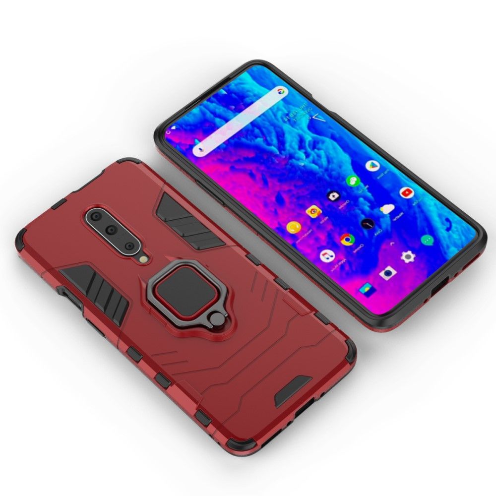 Case OnePlus 7 Pro #เคสฝาหลังพลาสติกแข็ง +TPU Hybrid Case มีแหวนสวมนิ้วโลหะ
