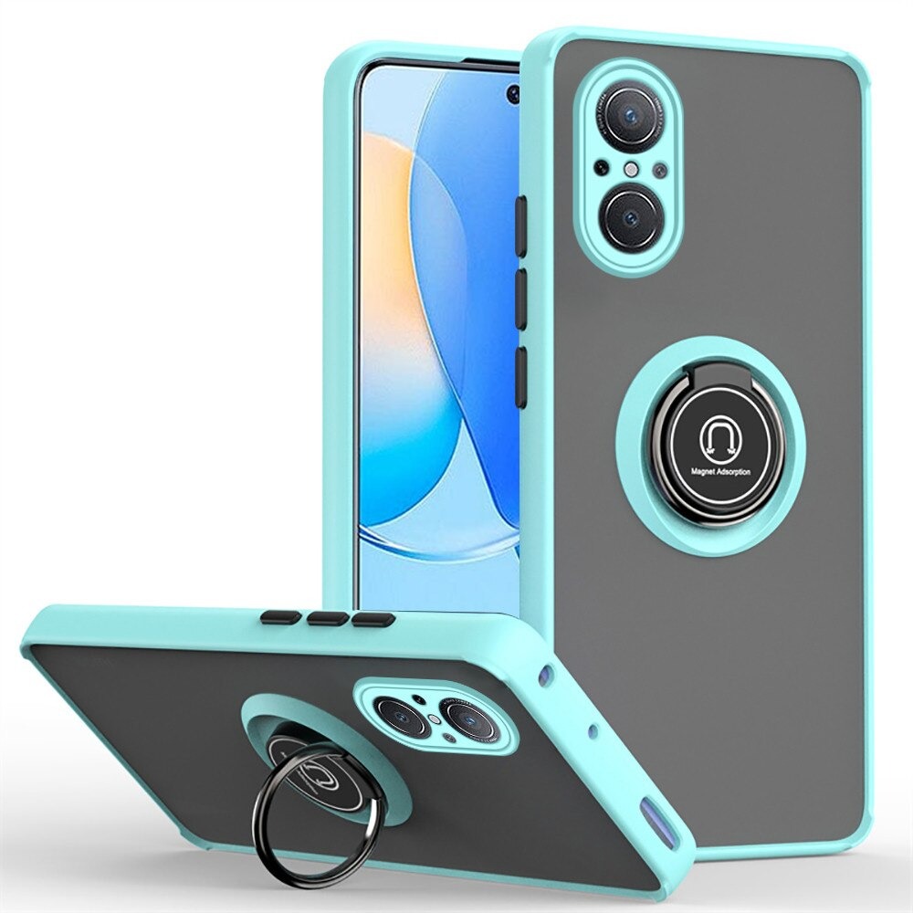 เคส Huawei Nova 9 SE #เคสฝาหลังซิลิโคนแข็ง โปร่งแสง ผิวด้านมีแหวนสวมนิ้ว Finger Ring Kickstand