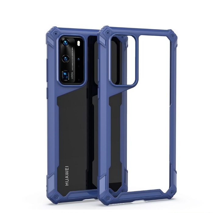 เคส Huawei P40 #เคสฝาหลังใสขอบทึบ Hybrid Shock Absorption PC + TPU