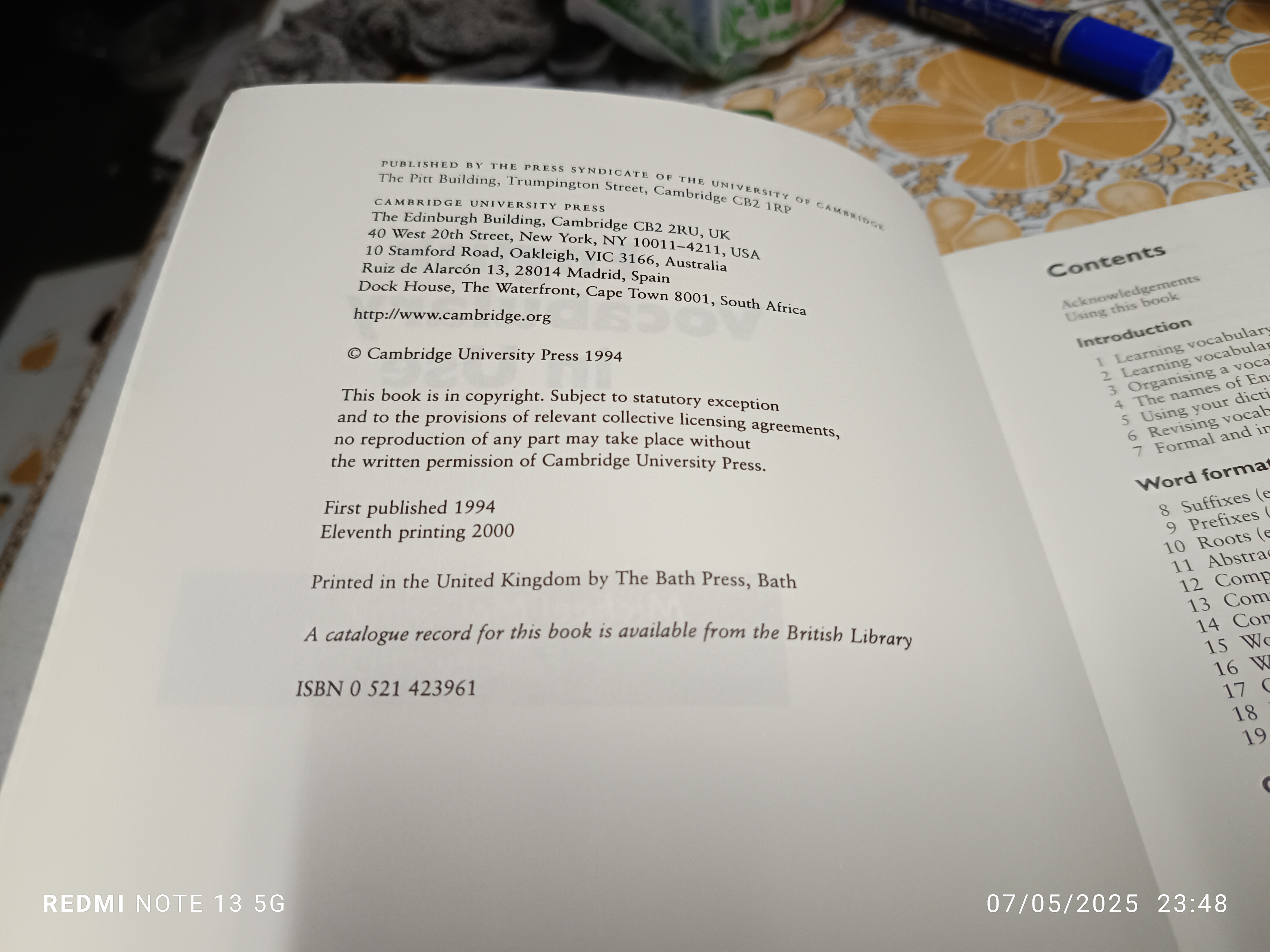 English Vocabulary in Use Upper-Intermediate Book with answers Eleven printed 2000 by McCarthy, Michael/ O'Dell, Felicity.