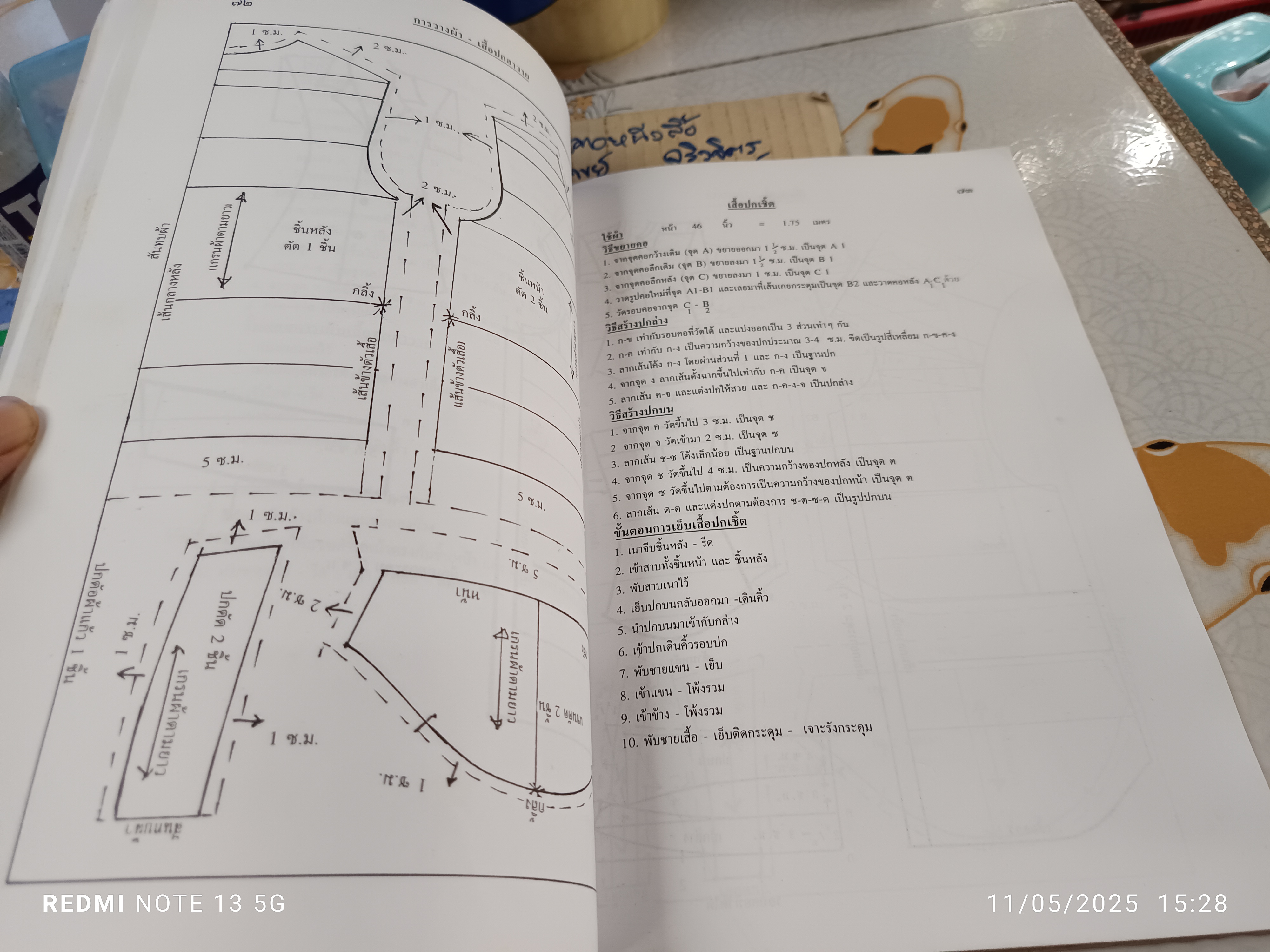 คู่มือการเรียนตัดเสื้อ โดย อ.วันทนีย์ โพธิสัตย์