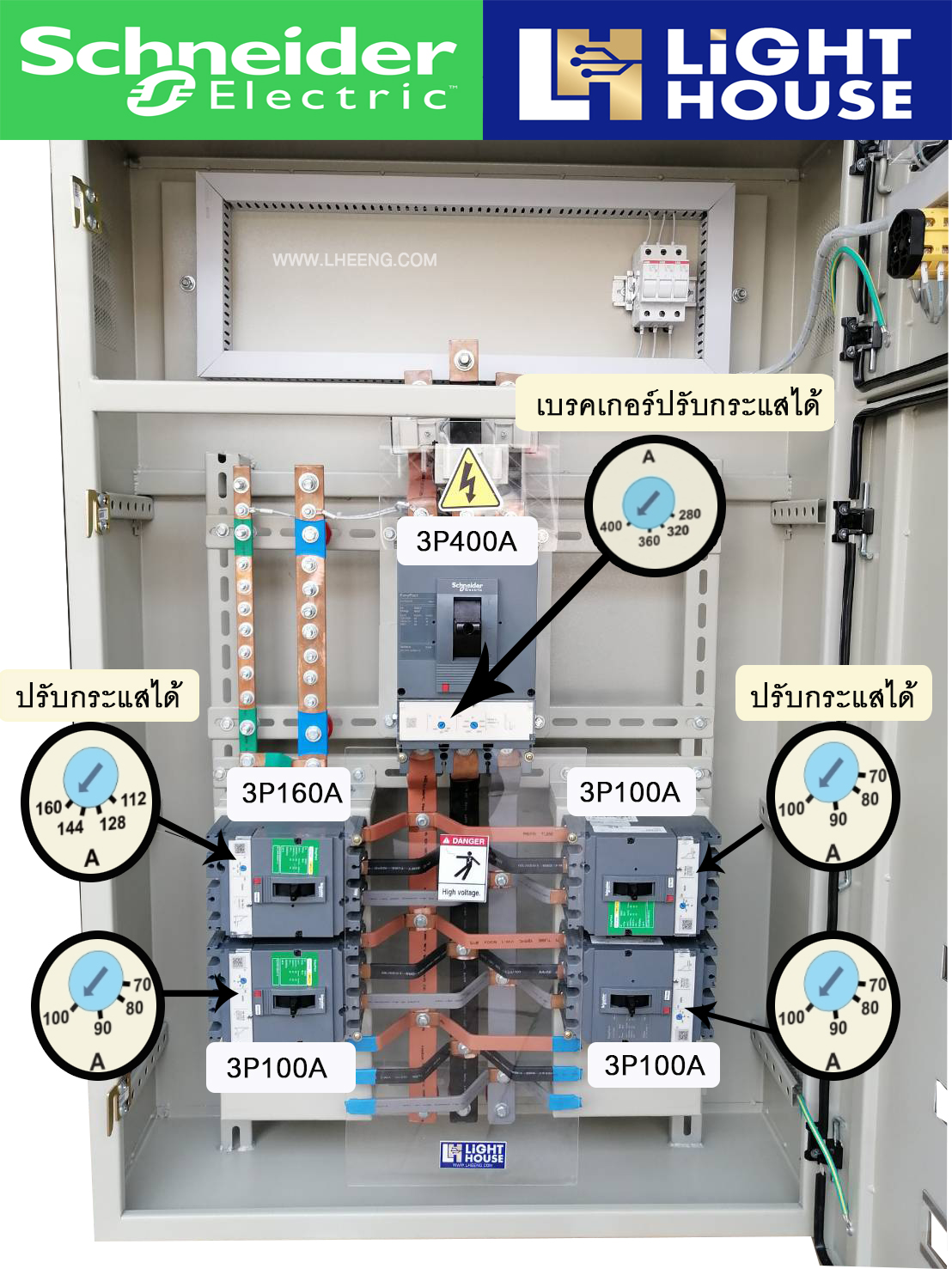 ตู้เมนใหญ่ MDB ตู้ควบคุมไฟฟ้าตู้สวิทซ์บอร์ด Main Distribution Board MDB รุ่นเมน400A ตู้ MDB สำหรับหม้อแปลงขนาด 250 kVA