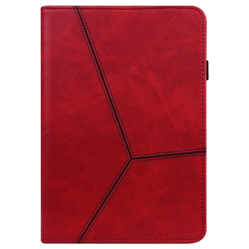 Case Samsung Galaxy Tab S7 SM-T870 SM-T875 #เคสฝาพับหนัง PU มีช่องใส่บัตรปกเย็บลายเส้น Stitching Line Design Solid Color Leather Tablet Stand Cover with Card Holder