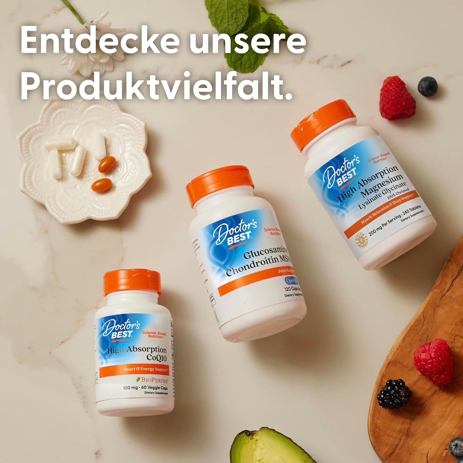 Doctor's Best® MSM with OptiMSM, The World's Purest MSM 1,000mg 180 Capsules บำรุงข้อต่อและเอ็น เพื่อผมผิวเล็บแข็งแรง