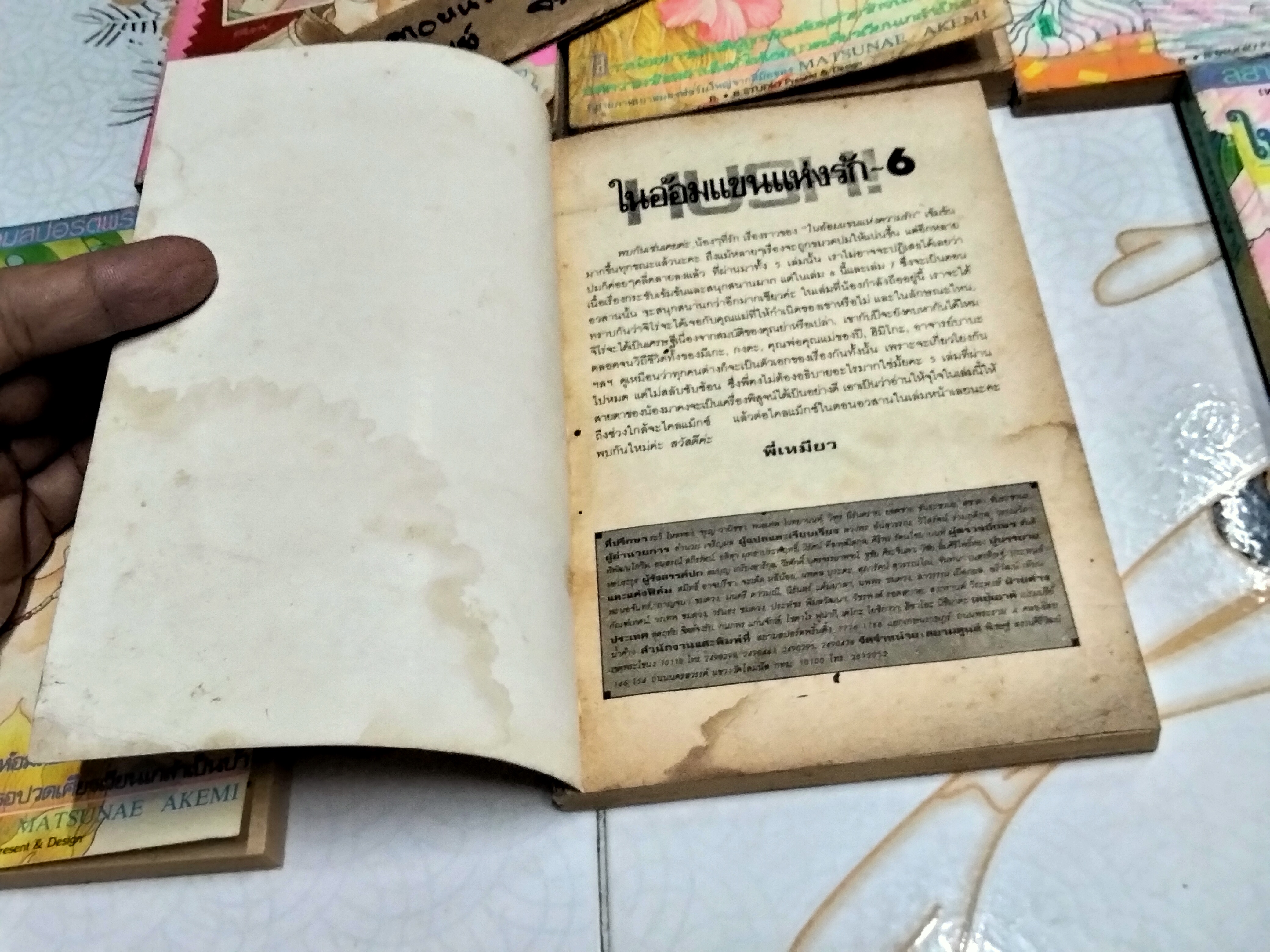 ในอ้อมแขนแห่งรัก (7 เล่มจบ) Matsunae Akemi สำนักพิมพ์ สยามอินเตอร์คอมิกส์