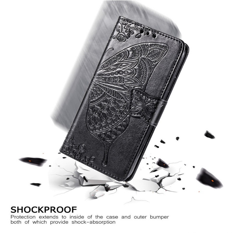 เคส OPPO Reno 5 5G #เคสฝาพับ Imprint ลายผีเสื้อดอกไม้