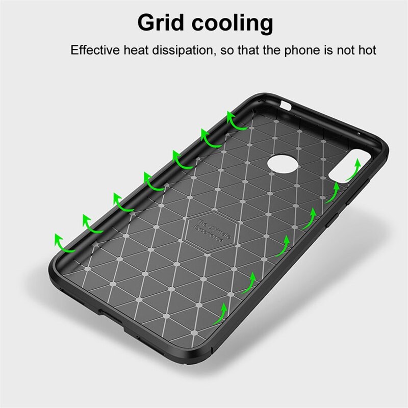 Case Huawei Y7 2019 #เคสฝาหลังนิ่ม Carbon Fiber Anti-drop TPU Protection