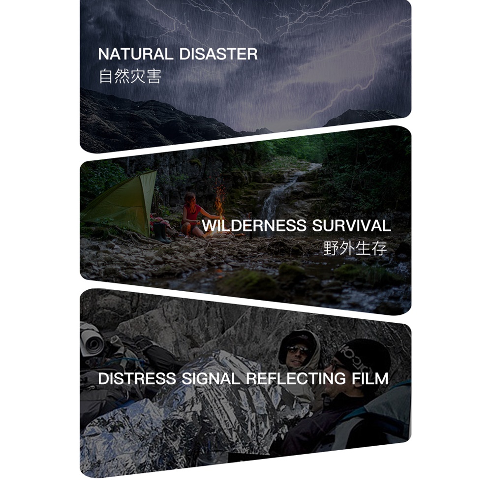 ผ้าห่มฉุกเฉิน Emergency Blanket อุปกรณ์ช่วยชีวิตและเพิ่มความอบอุ่นให้ร่างกาย (J1)