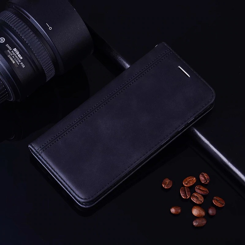 เคส Samsung Galaxy S21 Ultra 5G #เคสฝาพับแบบกระเป๋าสตางค์ Magnetic Flip Wallet Bracket Leather Lattice TPU Phone Case